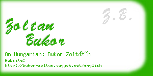 zoltan bukor business card